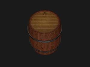 Barrel Lowpoly Modelo 3D