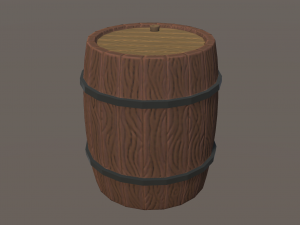 Barrel Lowpoly Modelo 3D