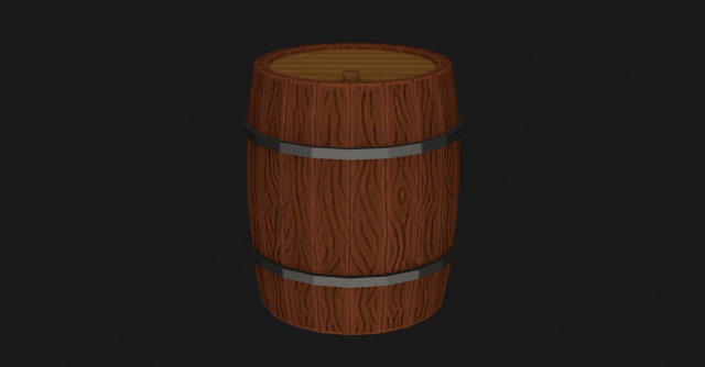 Barrel Lowpoly Modelo 3D .c4d .max .obj .3ds .fbx .stl .blend