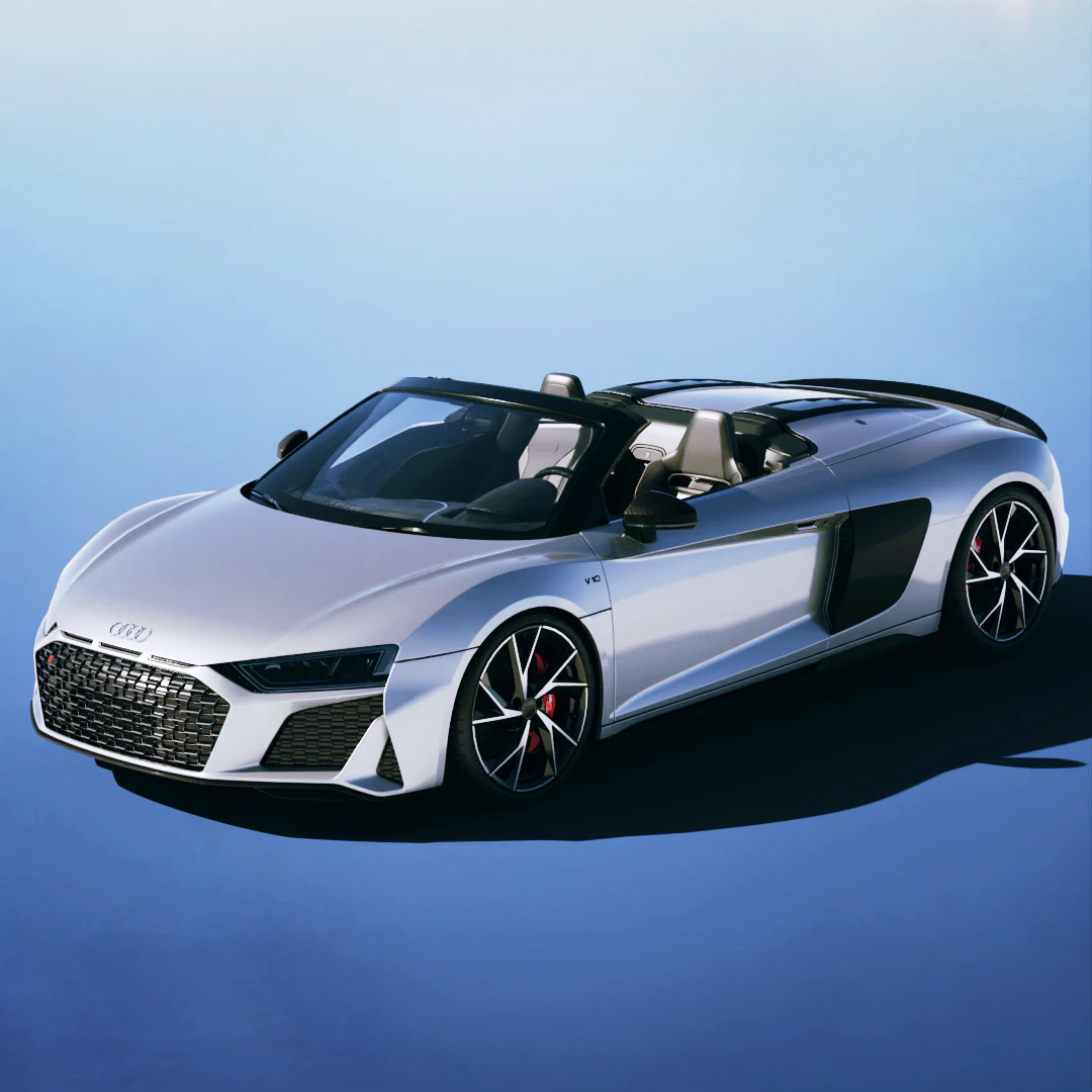 Audi R8 Spyder Plus 2021 3D Model .c4d .max .obj .3ds .fbx .stl .blend 