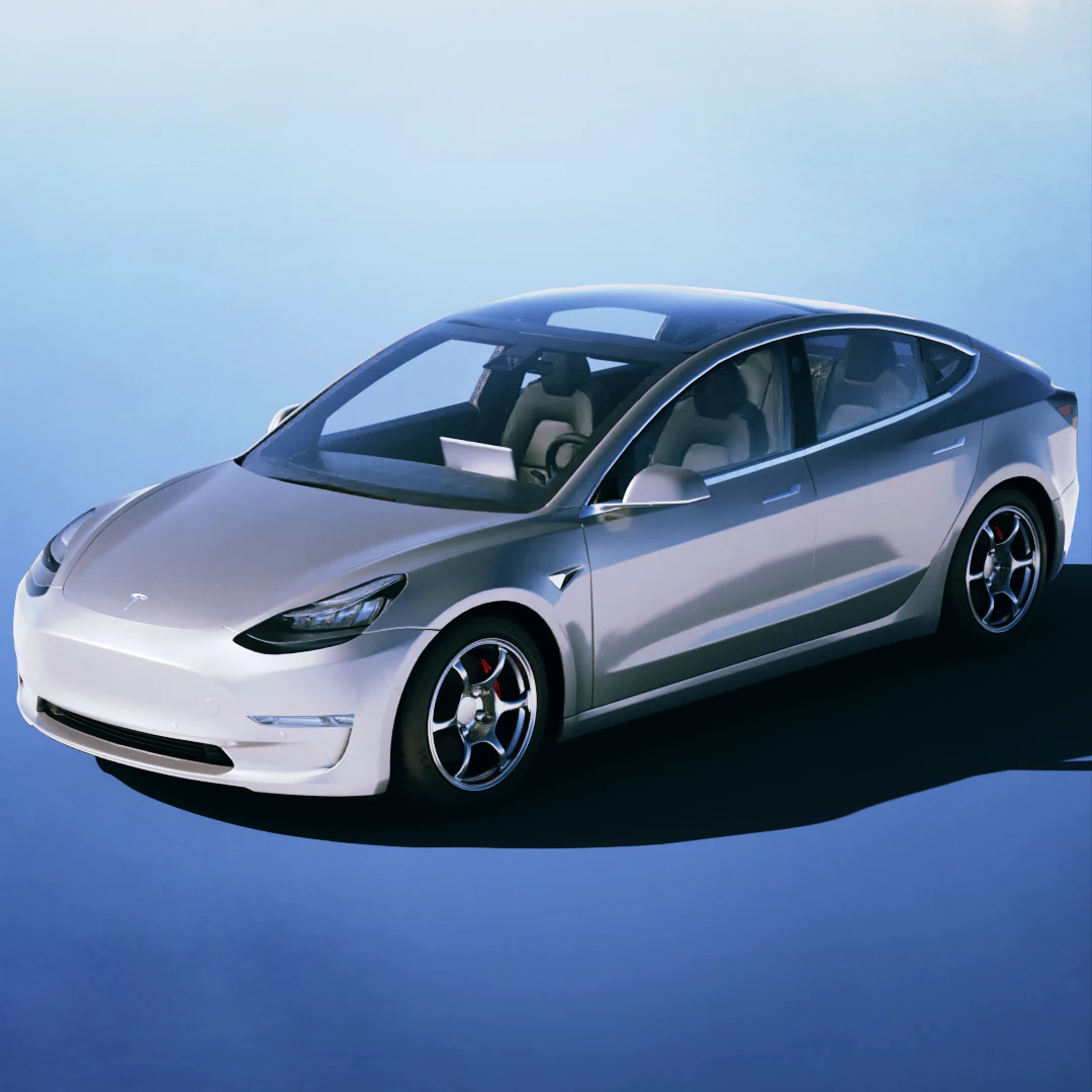 Tesla Model 3 2019 3D Model .c4d .max .obj .3ds .fbx .stl .blend 