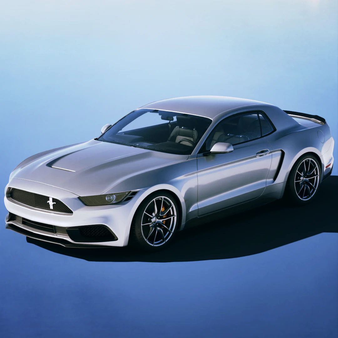 Mustang NotchBack 2017 3D Model .c4d .max .obj .3ds .fbx .stl .blend 