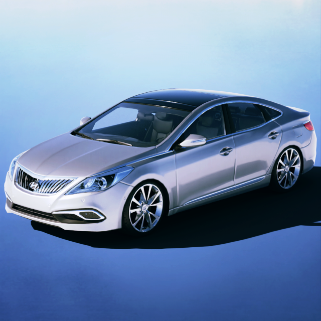 Hyundai Azera 2019 3D 모델 .c4d .max .obj .3ds .fbx .stl .blend 