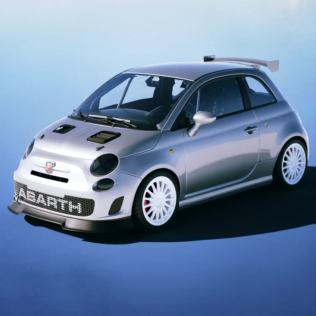 Abarth 695 Assetto Corse Evoluzione Trofeo 2014 3D Model .c4d .max .obj .3ds .fbx .stl .blend 