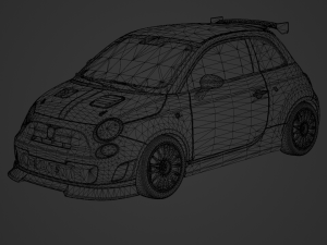 Abarth 695 Assetto Corse Evoluzione Trofeo 2014 3D Модель