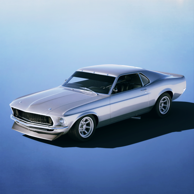 Mustang Boss 302 Trans Am 1969 3D Model .c4d .max .obj .3ds .fbx .stl .blend 