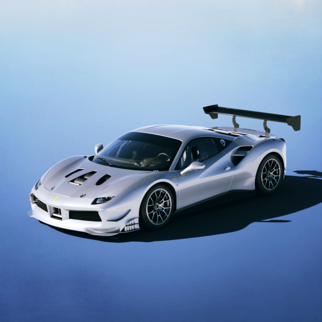 Ferrari 488 Challenge Evo 2020 3D Модель .c4d .max .obj .3ds .fbx .stl .blend 