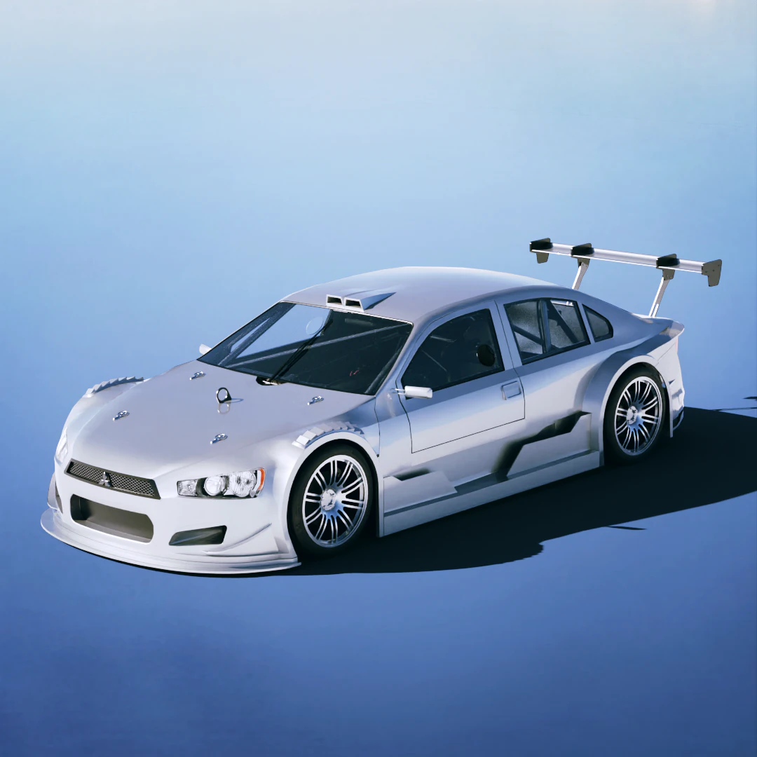Mitsubishi Lancer Touring Race 2018 3D Model .c4d .max .obj .3ds .fbx .stl .blend
