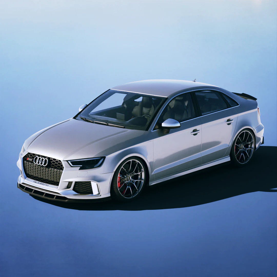 Audi RS3 Sedan 2020 3D Model .c4d .max .obj .3ds .fbx .stl .blend 