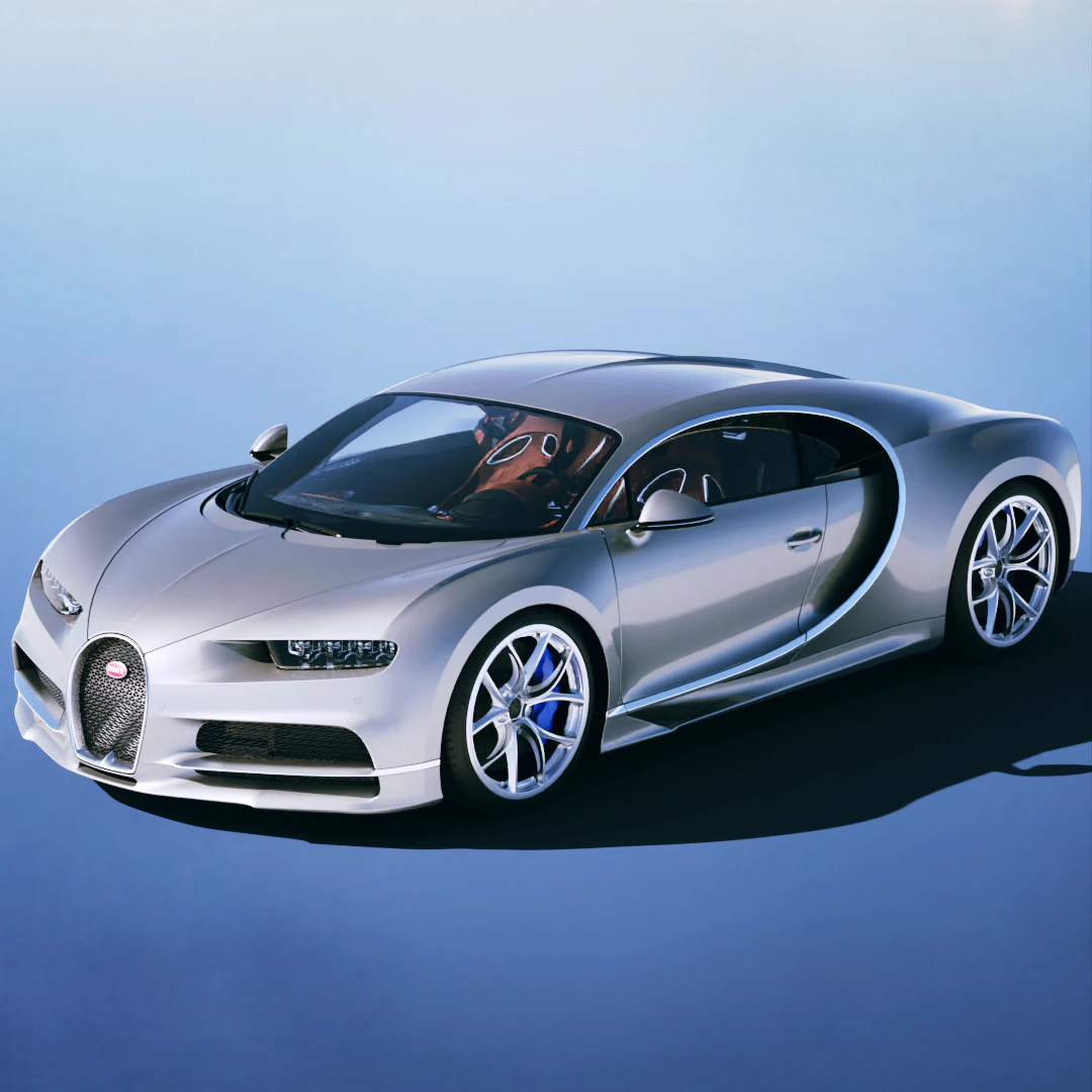 Bugatti Chiron 2016 3D Model .c4d .max .obj .3ds .fbx .stl .blend