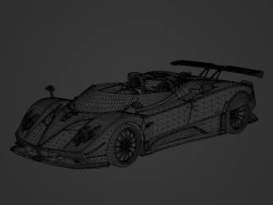 Pagani Zonda HP Barchetta 2021 3D Model