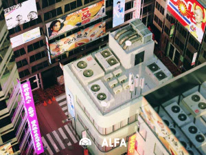 Japanese Styled Block Of building 3D Model