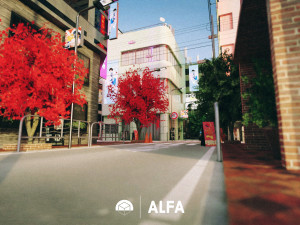 Japanese Styled Block Of building 3D Модель