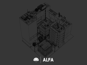 Japanese Styled Block Of building 3D Модель