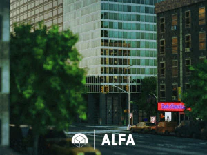 Gebäudeblock im amerikanischen Stil 3D Modell