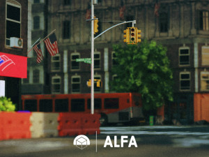 American Styled Block Of Buildings 3D Model