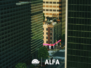 American Styled Block Of Buildings 3D Model