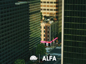 American Styled Block Of Buildings 3D Model