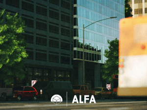 American Styled Block Of Buildings 3D Model