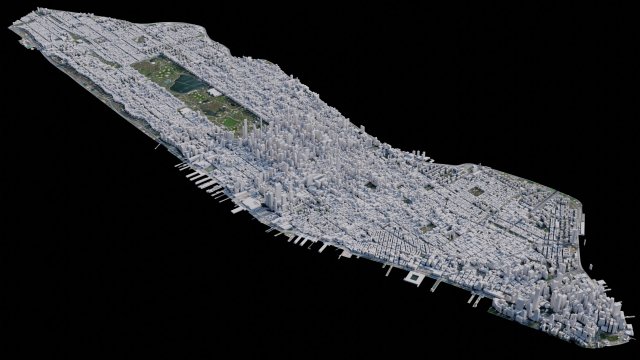 Manhattan - USA Model 3D .c4d .max .obj .3ds .fbx .stl .blend 