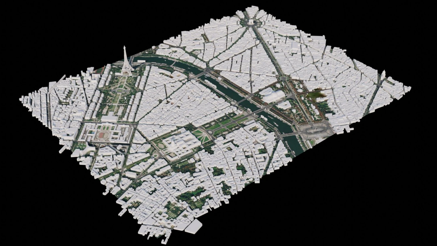 Paris - France 3D Model .c4d .max .obj .3ds .fbx .stl .blend