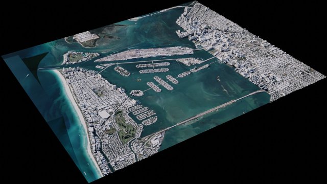 Miami - USA 3D Модель .c4d .max .obj .3ds .fbx .stl .blend 
