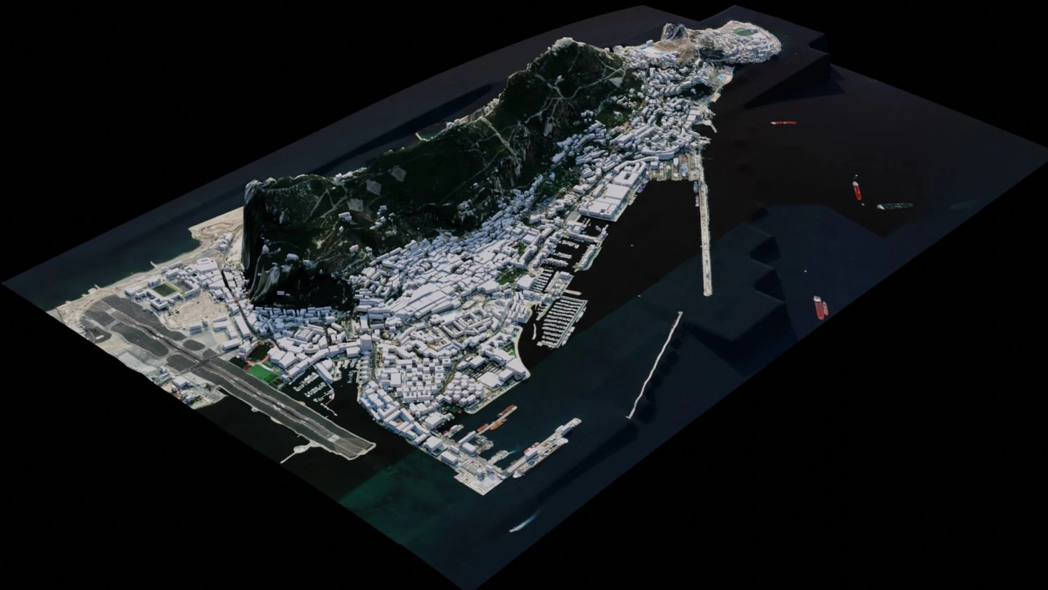 Gibraltar - England 3D Model .c4d .max .obj .3ds .fbx .stl .blend 