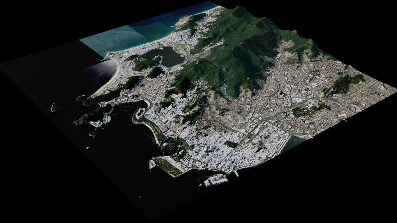 Rio De Janeiro - Brazil 3D Model .c4d .max .obj .3ds .fbx .stl .blend 