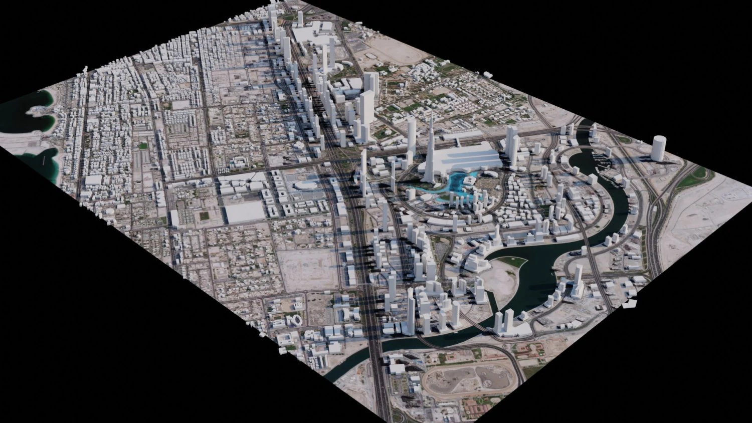 Dubai - United Arab Emirates 3D Model .c4d .max .obj .3ds .fbx .stl .blend