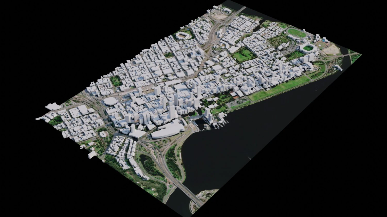 Perth - Australia 3D Model .c4d .max .obj .3ds .fbx .stl .blend 