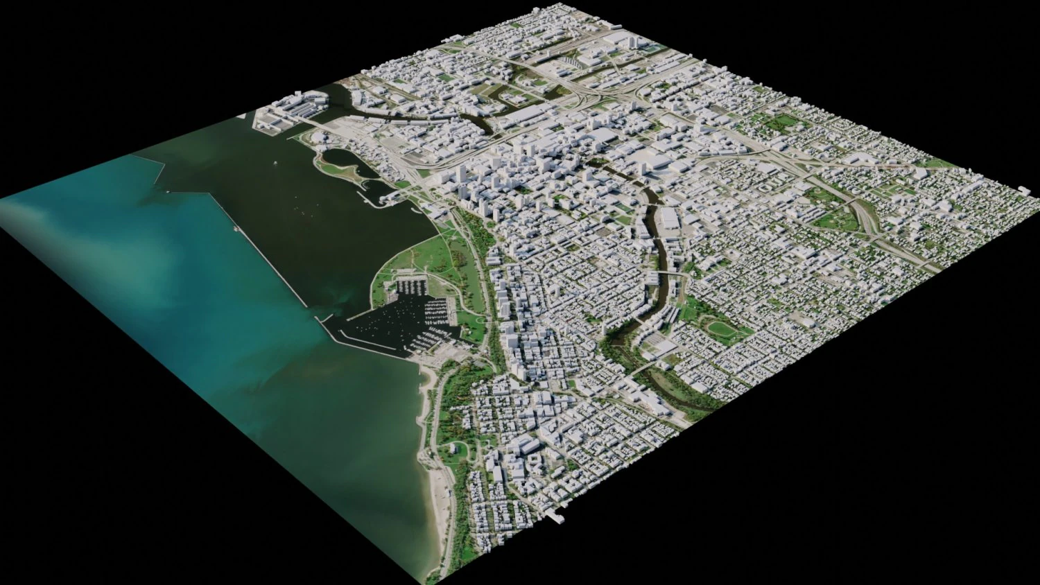 Milwaukee - USA 3D Model .c4d .max .obj .3ds .fbx .stl .blend 