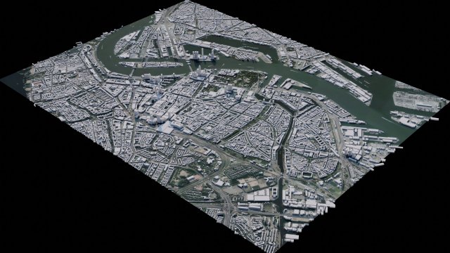 Rotterdam - Netherlands 3D Модель .c4d .max .obj .3ds .fbx .stl .blend 