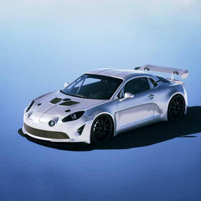 Alpine A110 GT4 2019 Model 3D .c4d .max .obj .3ds .fbx .stl .blend
