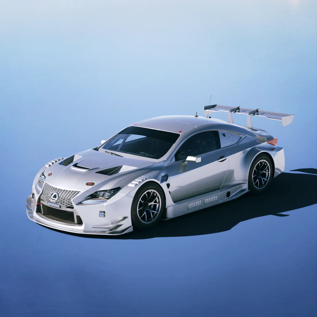 Lexus RC F GT3 2016 3D Model .c4d .max .obj .3ds .fbx .stl .blend 