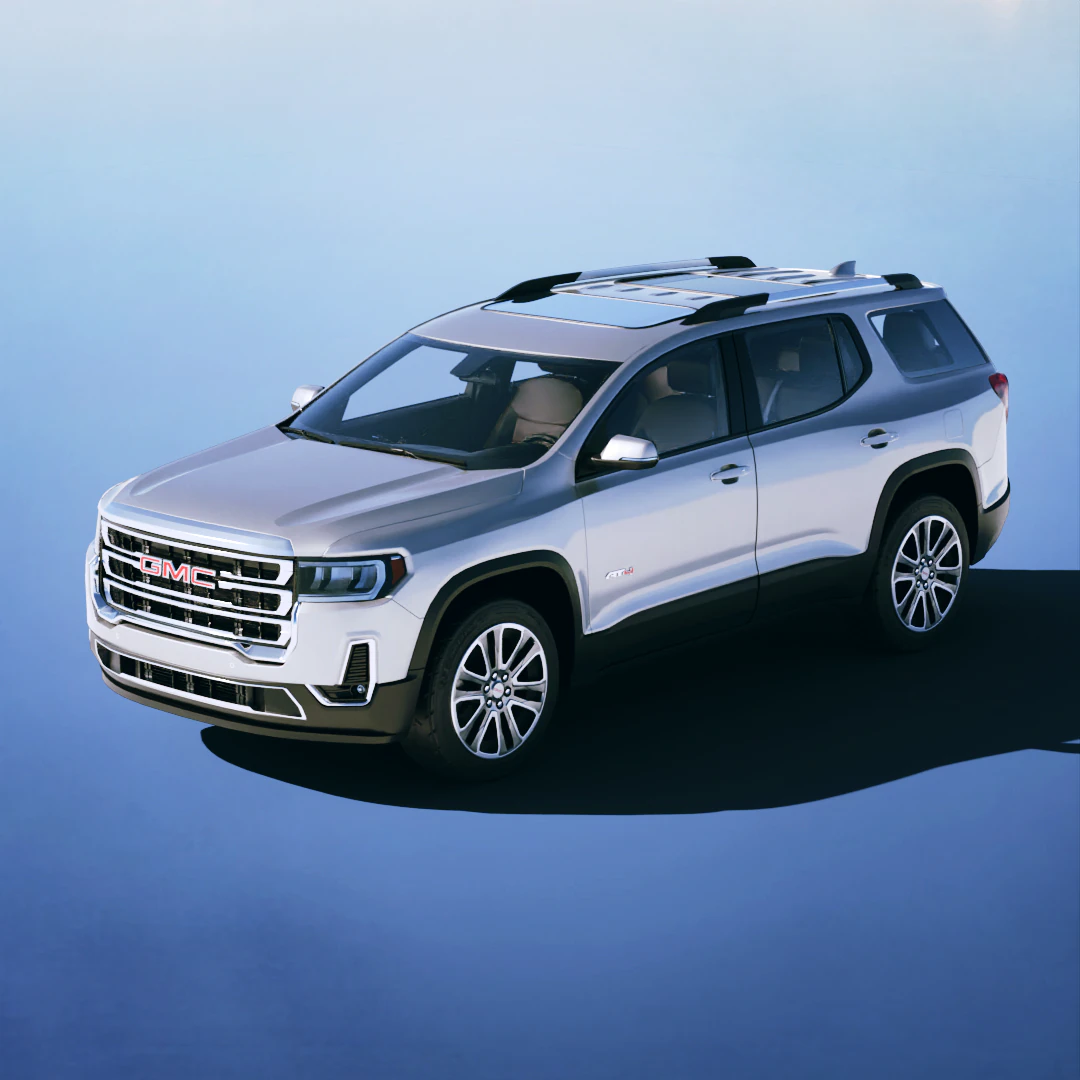 GMC Acadia AT4 2020 3D Model .c4d .max .obj .3ds .fbx .stl .blend 