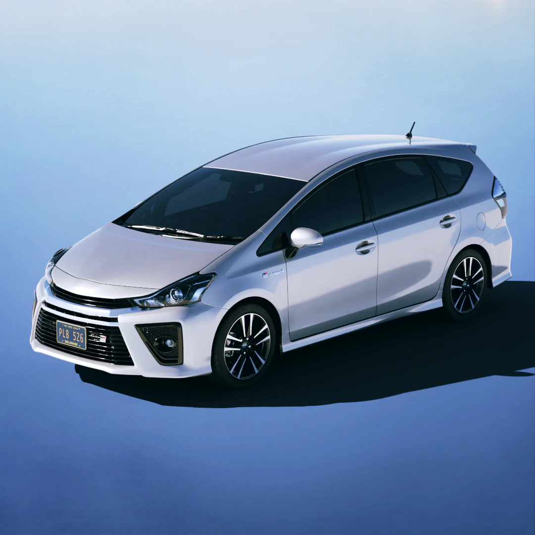 Toyota Prius Alpha GR Sport 2020 3D Model .c4d .max .obj .3ds .fbx .stl .blend