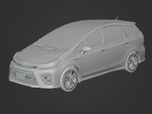 Toyota Prius Alpha GR Sport 2020 3D Model