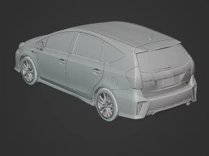Toyota Prius Alpha GR Sport 2020 3D Model