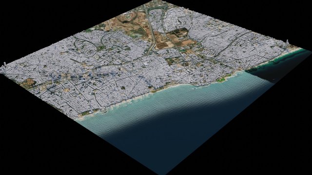Tel Aviv Yafo - Israel 3D Model .c4d .max .obj .3ds .fbx .stl .blend