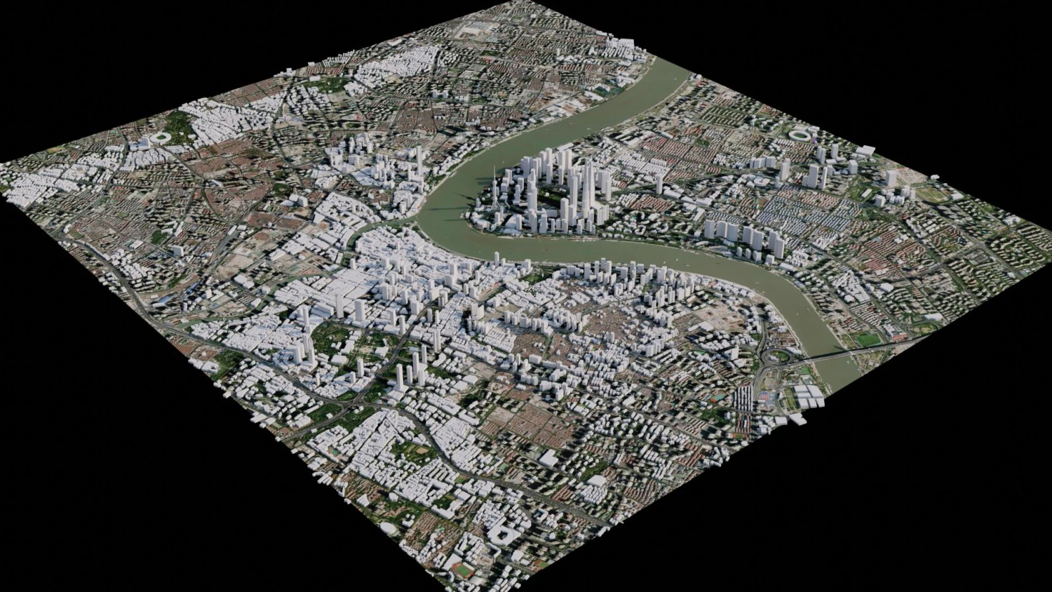 Shanghai - China 3D Model .c4d .max .obj .3ds .fbx .stl .blend 