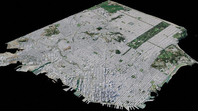 San Fransisco - USA 3D Model .c4d .max .obj .3ds .fbx .stl .blend 