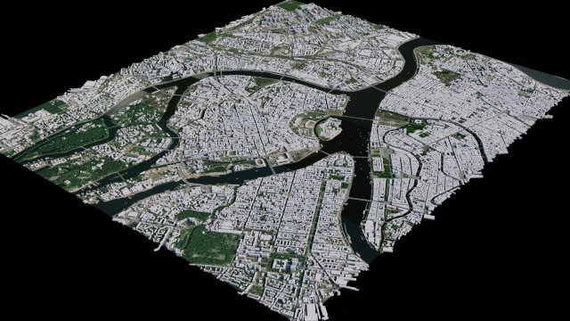 Saint Petersburg - Russia 3D Model .c4d .max .obj .3ds .fbx .stl .blend 