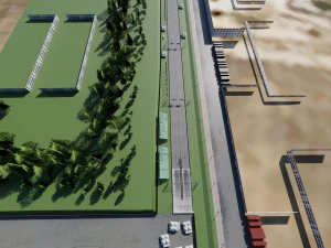 Faixa de Arraste - 2000m Modelo 3D