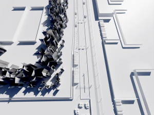 Faixa de Arraste - 2000m Modelo 3D