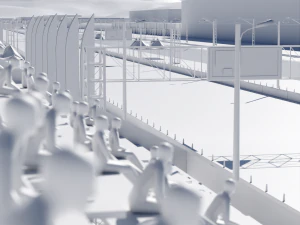 Faixa de Arraste - 2000m Modelo 3D