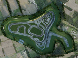Race Track For Drifting 3D Model