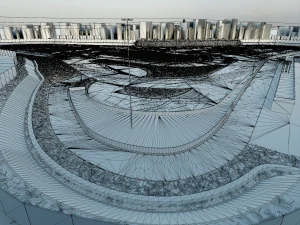 Race Track For Drifting 3D Model