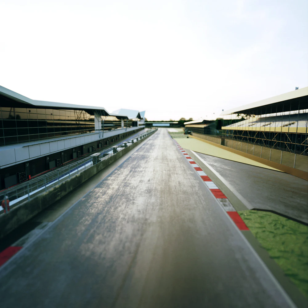 Silverstone Circuit - International Segment - UK 3D Model .c4d .max .obj .3ds .fbx .stl .blend