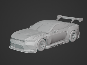 Mustang GT3 S650 2024 - FULL INTERIOR 3D Model