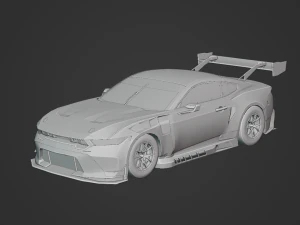 Mustang GT3 S650 2024 - FULL INTERIOR 3D Model